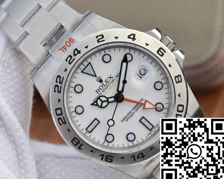 Stainless Rolex GM Steel White Explorer Dial M216570-0001 Factory V4 0319